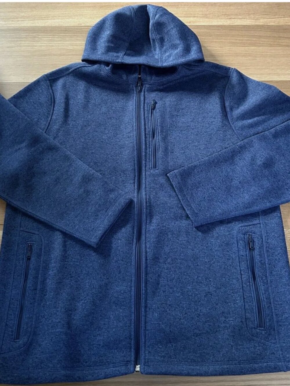 Vinyard Vines Sweater Fleece Hoodie Full Zip Mens Size Medium Deep Bay